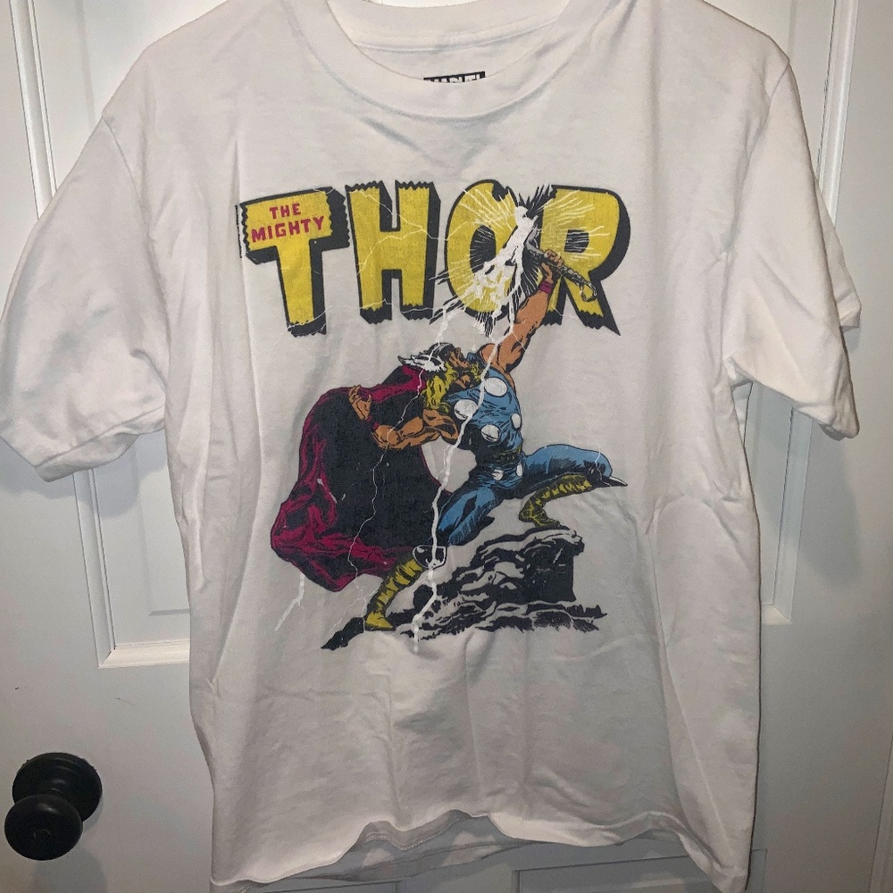 Marvel Thor Graphic T Shirt M White